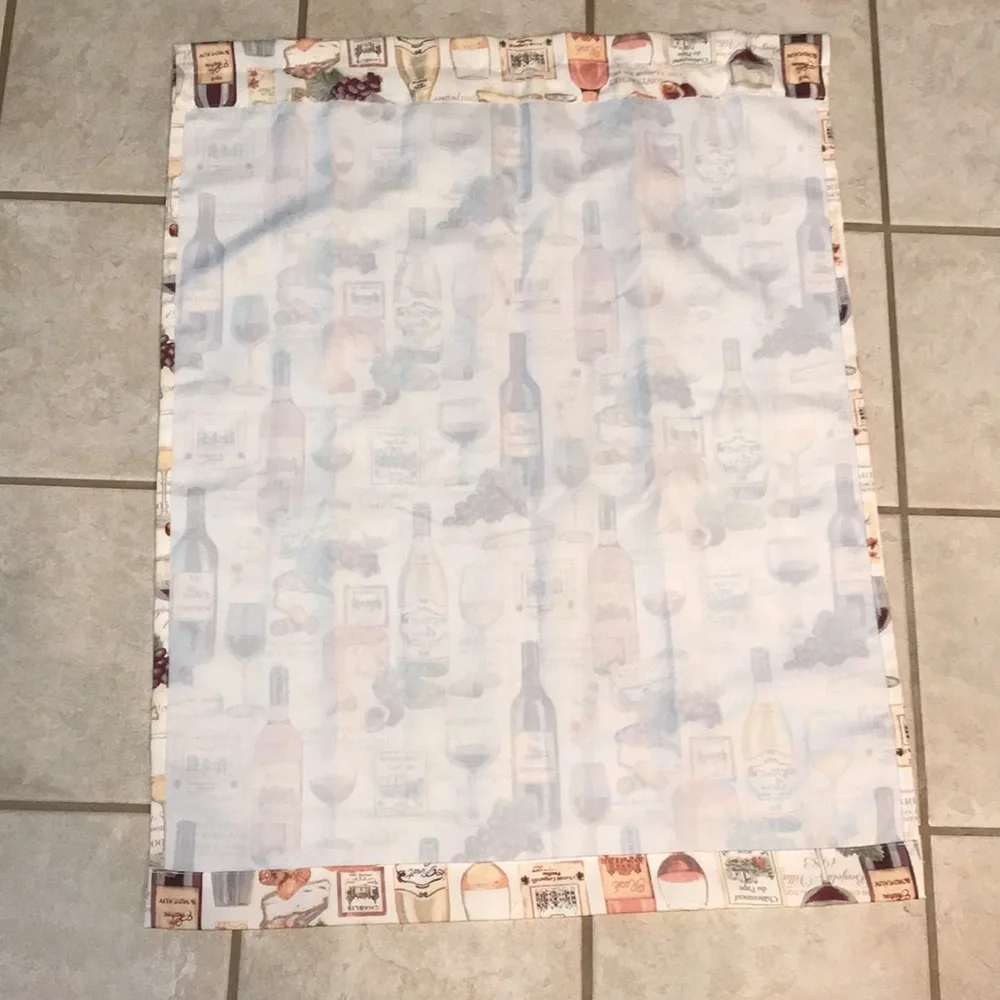 Curtains Wine Themed 3 Piece Curtains Set